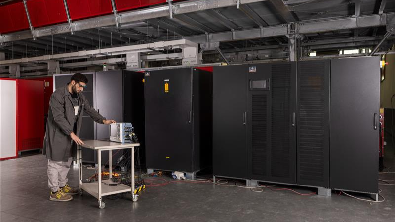 A man working on a data center image